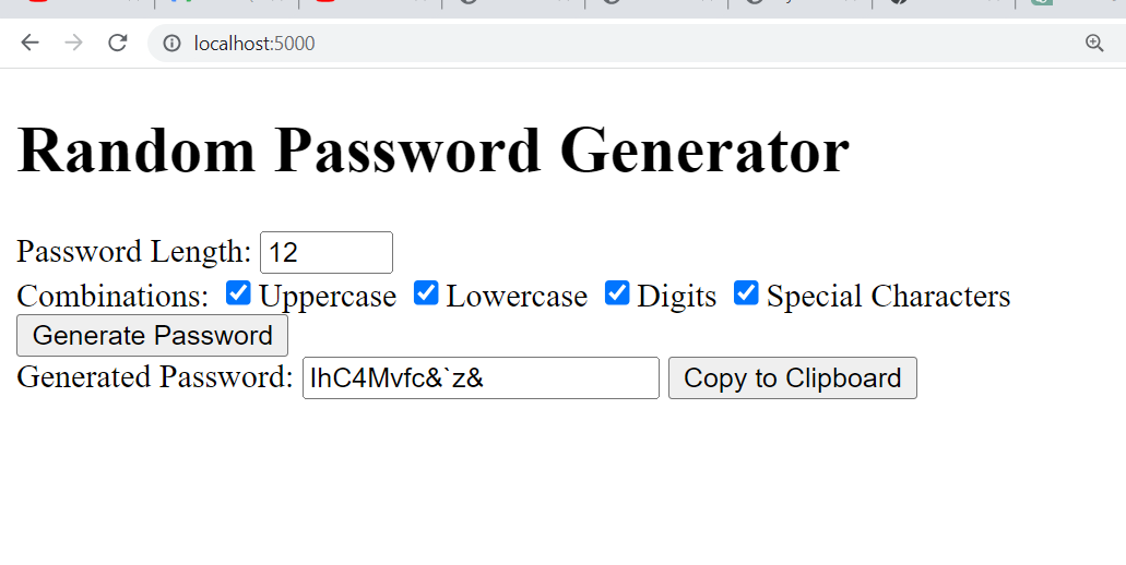 Read more about the article Python 3 Flask Project to Build Random Password Generator With Copy to Clipboard in Browser Using HTML5